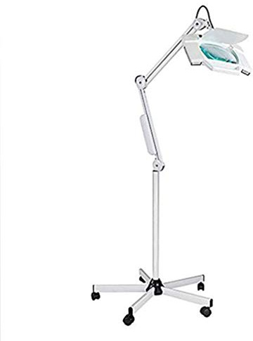 TBLOTYD Led Beauty Salon Cold Light Commercial Lighting Magnifying Glass Tattoo Lamp Beauty Lamp Nail Eye Shadowless Floor Lamp with Pulley ，A