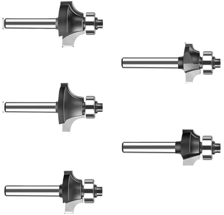 Rotonda Sopra Router Bit 1/4 Pollice O 6 Mm Fusto