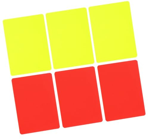 JOINPAYA 6stücke Fußball-Schiedsrichter-Karten Stücken Rot-gelb Karten Für Schiedsrichter Aus Strapazierfähigem PVC-Material Standardgröße Für Sport Und Trainingseinheiten