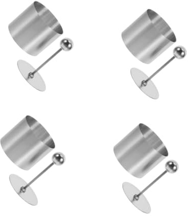 CIYODO 4 Piezas Moldes para Tartas Inoxidable Moldes de Cocina para Postres Fríos Anillos de Mousse Tartas y Galletas Herramienta para Presentaciones de Platos Casa