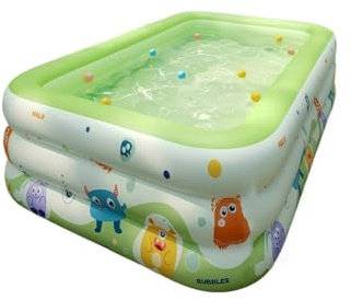 Inflatable Pool Portable Large Inflatable Cartoon Monster Design Pool Space-Saving Perfect for Backyard Summer Fun，Without an air pump(150 cm)