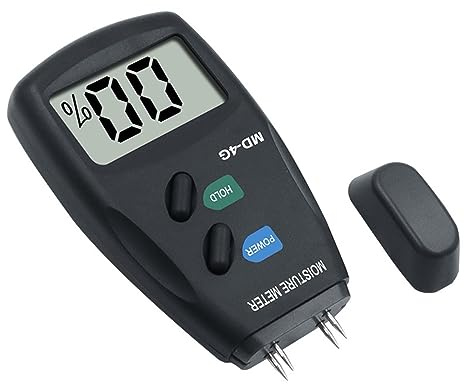 Igrometro Professionale Misuratore di umidità del legno digitale a due pin Tester di umidità del legno Misuratore di umidità Rilevatore di umidità del legno Ampio display LCD