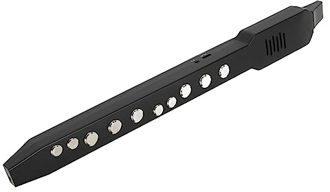 Lazmin112 Portabelt Mini Digitalt Elektroniskt Blåsinstrument, Stöd För Midi-Anslutning, 10 Toner, 12 Ackompanjemang, Stöd För Hörlurar För Externa Högtalare (Svart)
