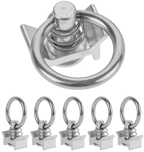 ANDRESLAD 6 Pezzi Anelli in Acciaio Inox per Binari, Raccordi Singoli per Montaggio e Ancoraggio, Accessori per Fissaggio Binari Aerei con Anello Tondo Robusto e Compatto per Uso