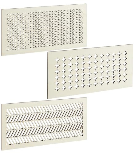 OLYCRAFT 3 Piezas 3 Estilos Rejilla de Ventilación de Techo de Madera 29x14 cm Rejilla Decorativa de Ventilación de Madera Registros Decorativos para Baños Oficina y Casa Paredes y Techos Rejilla de