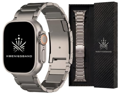 KOENIGSBAND Titan Armband Kompatibel mit Apple Watch Ultra 1/2/3 Armband 49mm – Titanium Ersatzarmband für iWatch Ultra Armband
