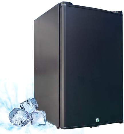 Techomey Camping Kühlschrank 12V 230V, Campingkühlschränke 50L, Wohnmobil Kühlschrank für Camping, Auto, Zimmer, Einfache Installation und Reinigung, Schwarz