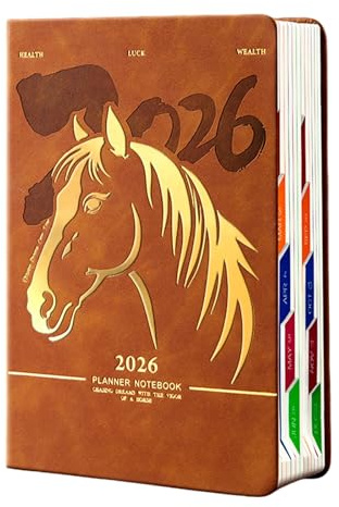 Planificador académico profesional 2026, planificador diario de año completo con 400 páginas fechadas para horarios, gestión de planes de tareas, cuaderno impermeable