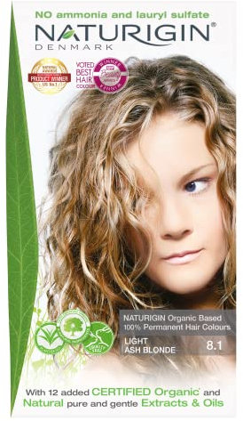 Aschblond 8.1 permanente Haarfabe mit natürlichen Inhaltsstoffen - Ohne Ammoniak