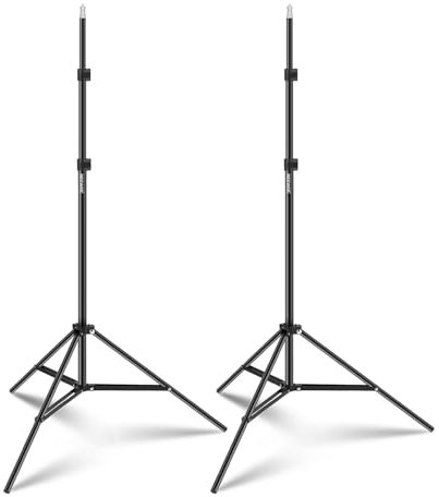 Neewer® 7 Pieds / 210cm Alliage d'Aluminium Photographie Photo Studio Supports d'Eclairage pour la vidéo, Portrait et Photographie Lumière, Réflecteurs, Softbox, Parapluies, Fond (2 pièces)