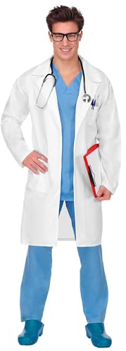 W WIDMANN MILANO Party Fashion - Costume Docteur, Blouse, Médecin, Professeur, Chirurgien, Médecin, Costumes de Carnaval