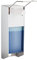 Relaxdays Eurospender, 1000 ml, Desinfektionsmittel, Seife, Ellenbogen-Hebel, Wandbefestigung, Hygienespender, silber