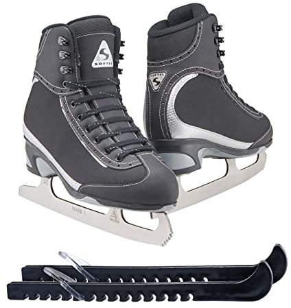Jackson Ultima Softec Vista ST3200 Schlittschuhe für Damen, Farbe: Schwarz + Schlittschuhschoner, Größe: Erwachsene 11 Bundle mit Guardog Schlittschuhschoner