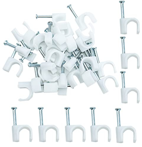 9mm Round Cable Clips 100pcs Assortment Cable Holder Management Wire Tidy Clips