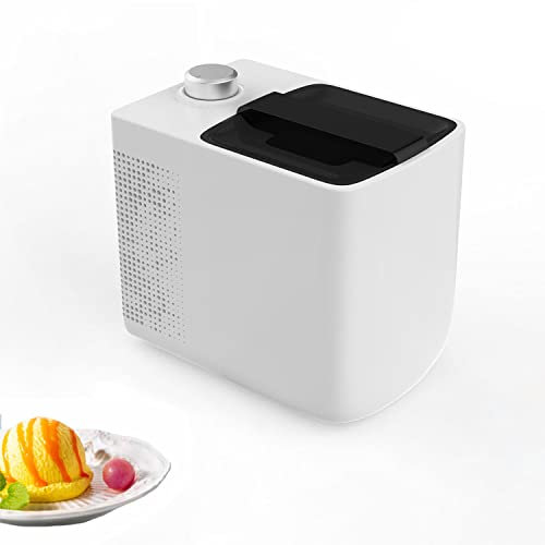 Macchine del gelato,Gelatiera Elettrica con Cucchiaio, Gelatiera Automatica Domestica da 500 ml per Fare Sorbetto alla Frutta, Servire Morbido, Yogurt Surgelato, Gelato (Senza Pre-congelamento)