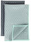 WENKO Paños de cocina Miko, set de 2 trapos de cocina de microfibra para secar y pulir sin dejar rayas, absorbente y de secado rápido de 80 % poliéster, 20 % poliamida, 40 x 60 cm, gris/verde