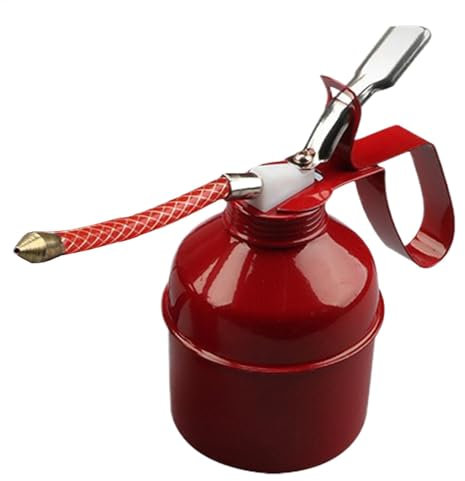 Engine Oil Can Dispenser, Flexible Hose Spout, Oil Pump, All Metal Core, 500CC Capacity, Cold Plate Body, PVC Hose, Home Garage Use, Maintenance, Motorcycle Repair