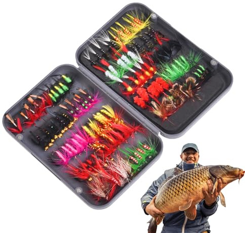 Esche per pesca a mosca, pratici accessori da pesca, esche artificiali per pesca al pesce persico, per pescatori d'acqua dolce, papà e uomini, avventure all'aperto sui laghi, fiumi e torrenti