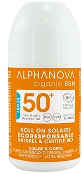 ALPHANOVA Roll On Solaire SPF50+ Sport -Très Haute Protection - Naturel et BIO - Waterproof - 50g