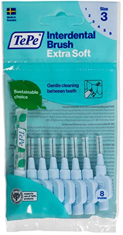 TePe Interdentalbürsten X-soft hellblau 0,6 mm, 8 Stück