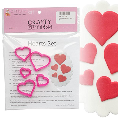 Love Hearts Cutter Set - 5pc - Cake Decoration & Cupcake Topper Cutters