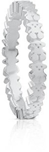 TOUS Anillo de Plata de Primera Ley para Mujer con Motivo de Osos, Talla 14, Elegante y Versátil, Colección Straight