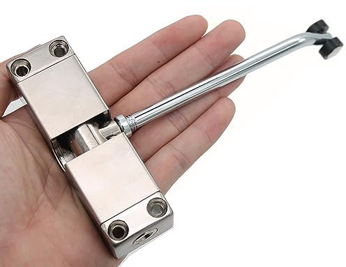 zeng Stainless Steel Adjustable Automatic Door Closer,Surface Mounted, Spring Loaded for Residential/Commercial, Silver 1 Pcs