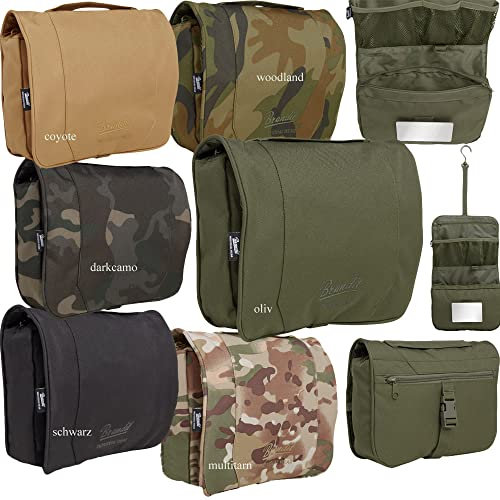 Brandit MOLLE TASCHE MAGAZINTASCHE/FLASCHENTASCHE/GÜRTELTASCHE ARMY MODULAR 13-TYPEN, Produkt:Waschtasche (groß), Farbe:Woodland
