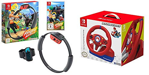 Ring Fit Adventure - [Nintendo Switch] & HORI Mario Kart Lenkrad Mini [