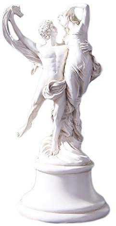 HJGHY Amor und Psyche Statue, Griechisch-Römische Mythologie Liebhaber Statue Home Decorations Geschenk für Wohnzimmer,Weiß,32x14cm