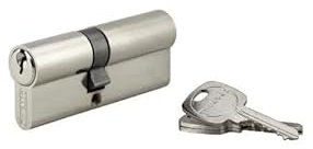 THIRARD 916294 Standard STD Profile Lock Cylinder 35 x 45 mm – Double Entry Security System Brass Finish – Entrance Door Use – High Durability – Comes with 3 Notched Keys, Nickel-Plated, 35x45
