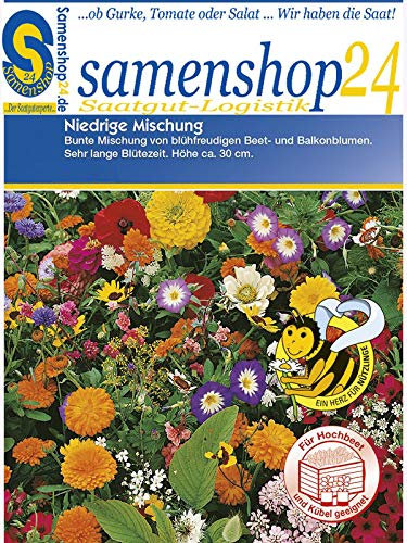 Samenshop24´s Bienenfreude, niedrige Blumenmischung 10er Bundle