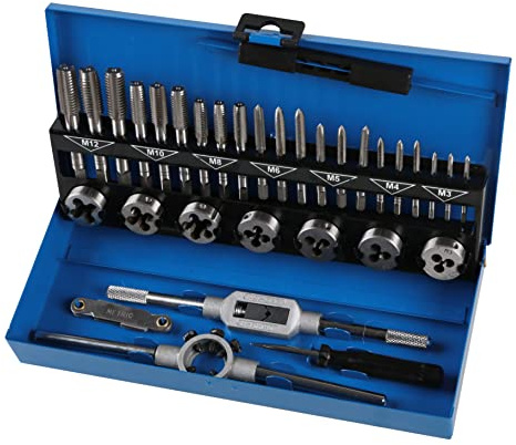 Lot de 32 tarauds et filières métriques Pro Craft