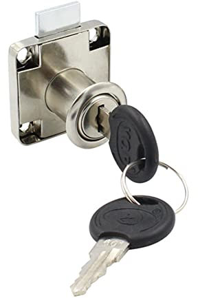 4 Pack Furniture Locks, Zinc Alloy Cam Security Lock, File Cabinets Cupboards Drawers Lock with 8 Keys for Door Cabinet Mailbox Drawer Household Office Showcase, Different Lock Cylinder (26mm)