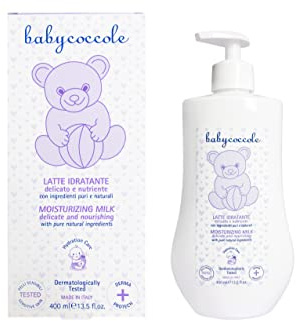 Babycoccole LATTE IDRATANTE 400ml, Fluido Idratante Corpo e Viso Neonati e Bambini, Ingredienti Naturali di Origine Vegetale, Delicato e Nutriente, Dermatologicamente Testato Pelli Sensibili - 400ml