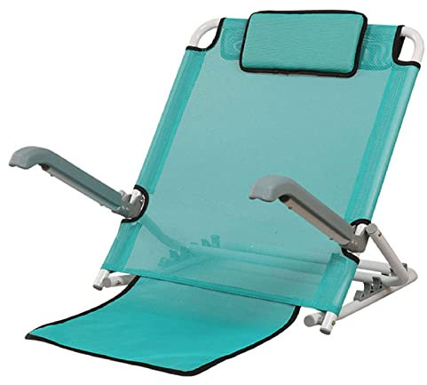 WRJAHCG Rückenstütze Komfort, Bett- und Rückenstütze, Sitzhilfe, Rückenlehne Mit Armlehnen FüR äLtere Patienten,Lake Blue