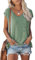 FANGJIN Damen Kurzarm/Langarm V-Ausschnitt T Shirt Casual Pullover Oberteile Sommer Cute Tshirts Elegant Erbsengrün Party Outfit Damen Tee Baseball Shirt Mittel M