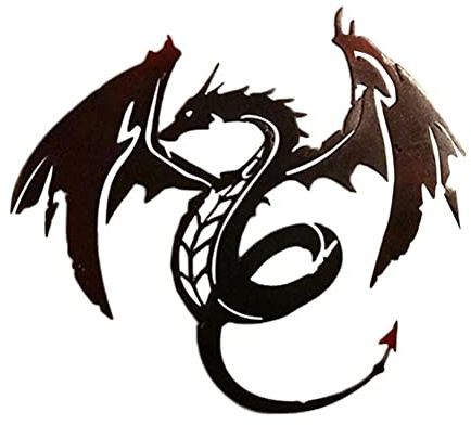 BAOFUYA Metall Drache,Drachen Wand Kunstwerk Metallwand Befestigte Kunst Metallwand Dekoration