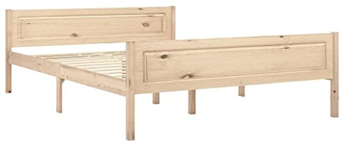 Higsose Massivholzbett Kiefer 120x200 cm Bettgestell Bettrahmen Bed Frame Bettgestelle Bettrahmen Paletten Bett Frames & Bases Metallrahmenbett Bettrahmen & Lattenroste