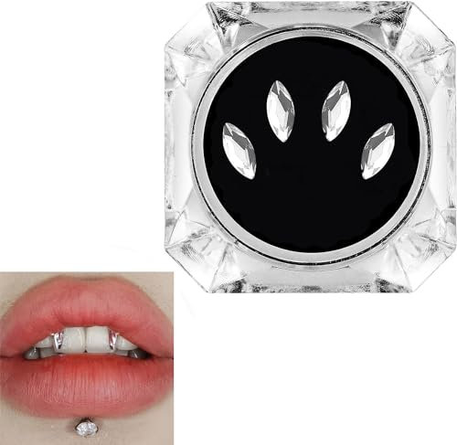 Zahnkristall Zahnstein Zahnverzierungen Box Zähne Edelstein Schönheit Dental Diamant Zahn Zahn Kristall Ornamente Zähne Schmuck Dekoration Kristall Edelstein Strass Dekor (4pcs/Box)