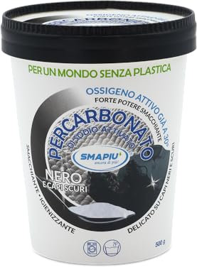 Percarbonate de sodium actif détachant désinfectant écologique pour le linge des vêtements noirs et foncés à la main et en machine 500 gr