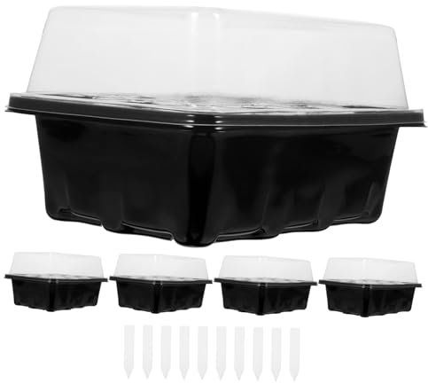 POPETPOP 1 Satz Sämlingsbox See-ds Anzuchtschale Kiste mit Töpfen für den Kleiner Plastikbehälter Gemüsefach Kleiner Vermehrer Pflanzen ernährung Becher Mit Deckel Tablett
