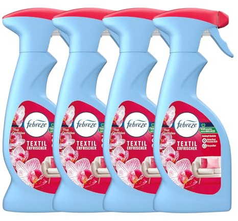 Febreze 4X Thai Orchidee Textilerfrischer je 375ml entfernt Gerüche aus Textil