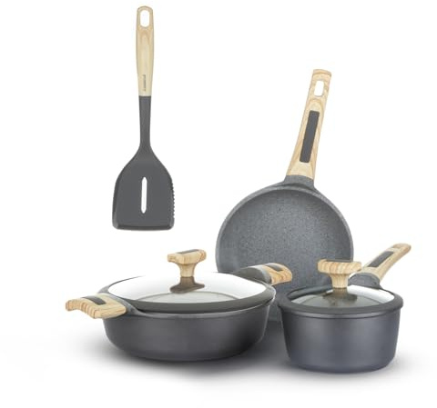 KASANOVA batteria di pentole Evolution antiaderenti 6 pezzi - pentole per induzione e ogni piano cottura