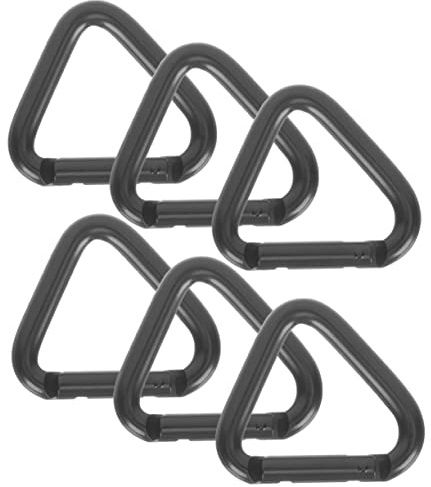 PAMINGONO 6stücke Teiliges Dreieckskarabiner Aus Robustem Aluminiumlegierung Verschleißfest Und Langlebig Ergonomisch Glatte Oberfläche Vielseitig Für Klettern Camping Und Outdoor-aktivitäte