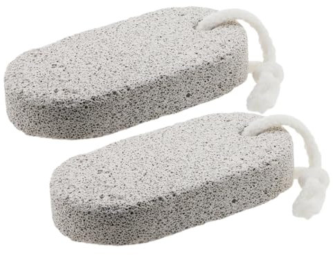 SOIDMHP Pietra lucidante per la pelle, 2 pezzi, pietra pomice per piedi e mani, pomice naturale, esfolia la pelle dura e secca, previene calli e talloni screpolati, per esfoliazione, multicolore