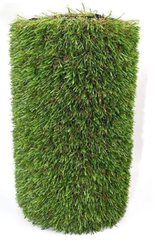 Grüner Kunstrasen Mit Natürlichem Aussehen, Realistischer Kunstrasenteppich, Dicke Kunstrasen-Deluxe-Rasenmatte, Teppich Mit Gummirücken Und Entwässerungslöchern(3x4m(9.8 * 13.1ft))