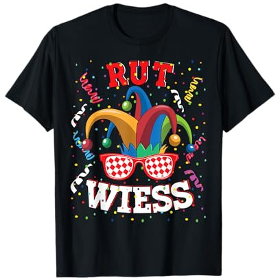 Köln Rut und Wiess Rot Weiss Karneval Outfit Kölsch Kostüm T-Shirt