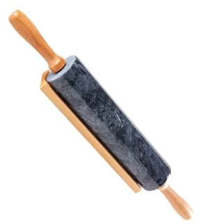 MOTHNUR Marmor-nudelholz Mit Holzgriff Für Gebäck Und Handgemachte Nudeln Back-nudelholz Aus Hochwertigem Material Für Lange Lebensdauer