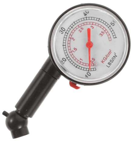 Alipis Manomètre pour Pneus Noir en Plastique Abs Système Mécanique Précis, Outil Anti-usure pour Usage Automobile et Contrôle Extérieur